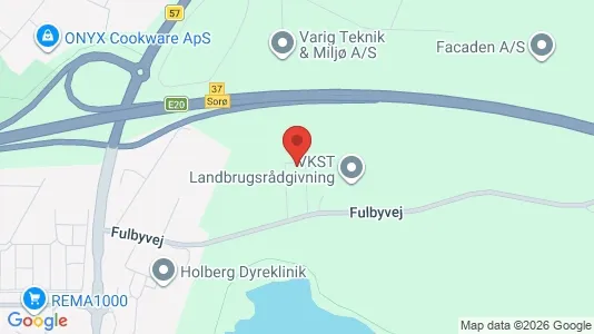 Erhvervsgrunde til salg i Sorø - kort over placeringen