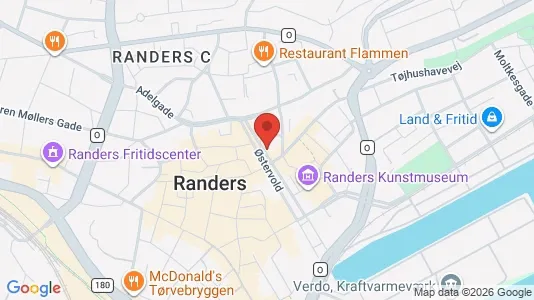 Kontorlokaler til leje i Randers C - kort over placeringen