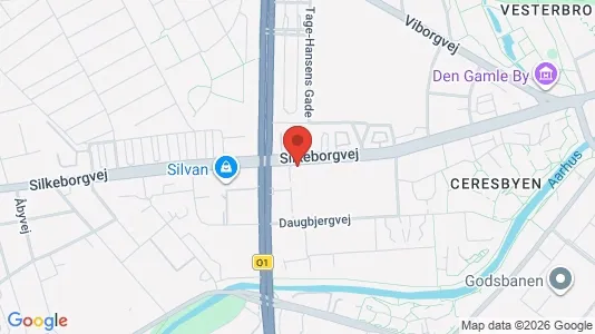 Kontorlokaler til leje i Århus C - kort over placeringen