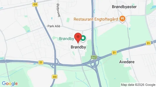 Butikslokaler til leje i Brøndby - kort over placeringen