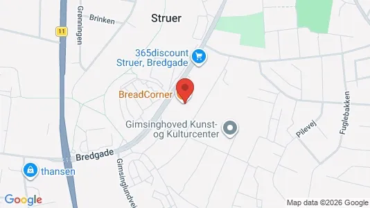 Kontorlokaler til leje i Struer - kort over placeringen