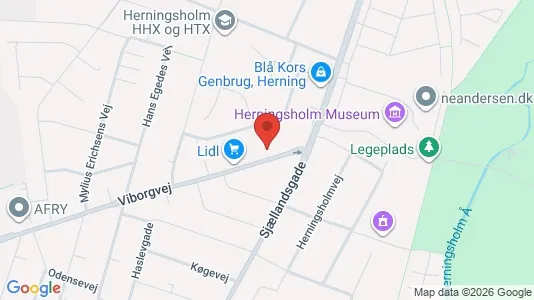 Kontorlokaler til leje i Herning - kort over placeringen