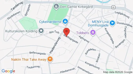 Erhvervslejemål til salg i Kolding - kort over placeringen