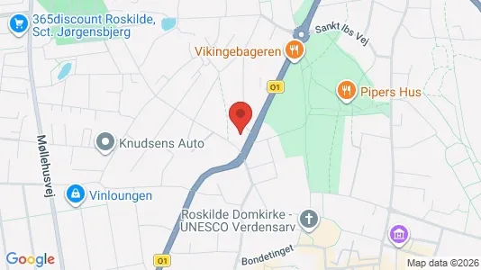 Kontorlokaler til leje i Roskilde - kort over placeringen