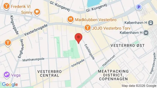 Erhvervslejemål til leje i Vesterbro - kort over placeringen