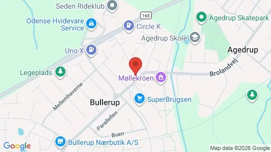 Erhvervslejemål til salg i Agedrup - kort over placeringen
