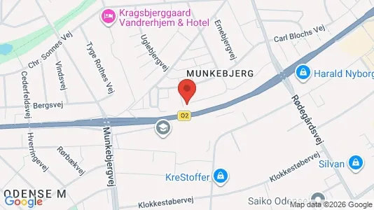 Kontorlokaler til salg i Odense M - kort over placeringen