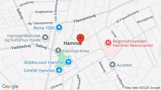 Kontorlokaler til salg i Hammel - kort over placeringen