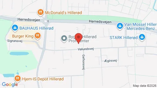 Lagerlokaler til salg i Hillerød - kort over placeringen