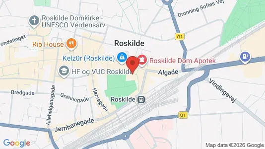 Boligudlejningsejendomme til salg i Roskilde - kort over placeringen