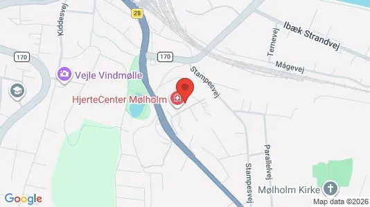 Kontorlokaler til salg i Vejle Centrum - kort over placeringen