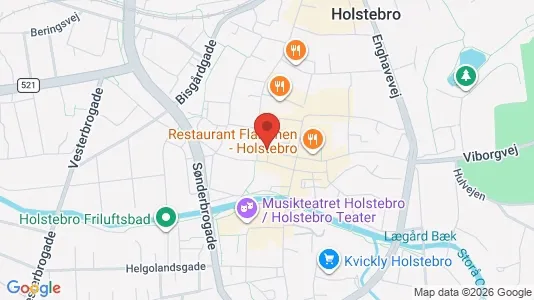 Kontorlokaler til leje i Holstebro - kort over placeringen