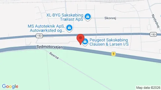 Erhvervslejemål til salg i Sakskøbing - kort over placeringen