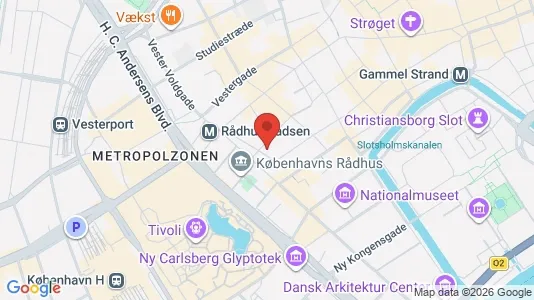 Kontorlokaler til leje i Vesterbro - kort over placeringen