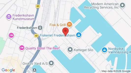 Lagerlokaler til leje i Frederikshavn - kort over placeringen