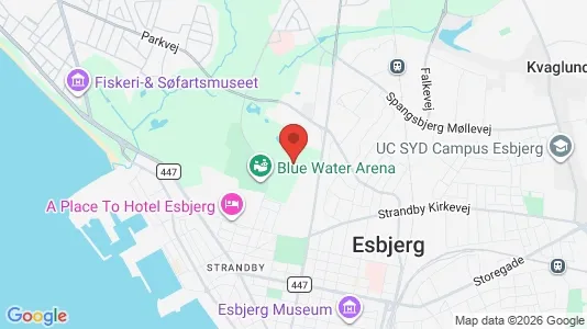 Hoteller til salg i Esbjerg Centrum - kort over placeringen