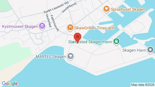 Værkstedslokaler til salg i Skagen - kort over placeringen