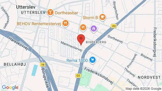 Kontorlokaler til leje i København NV - kort over placeringen