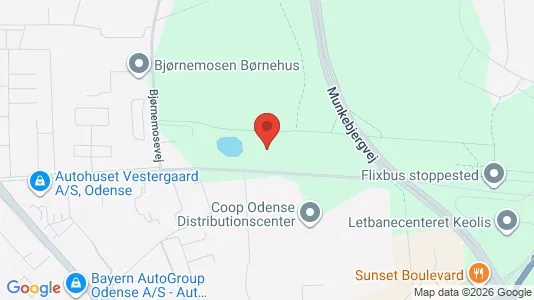 Erhvervsgrunde til salg i Odense S - kort over placeringen