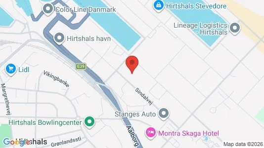 Lagerlokaler til salg i Hirtshals - kort over placeringen