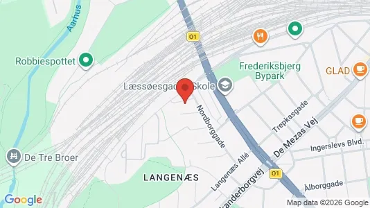 Kontorlokaler til leje i Århus C - kort over placeringen