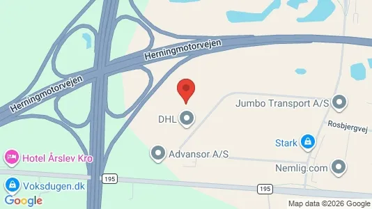 Lagerlokaler til leje i Brabrand - kort over placeringen