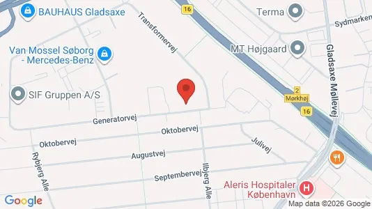 Lagerlokaler til leje i Søborg - kort over placeringen