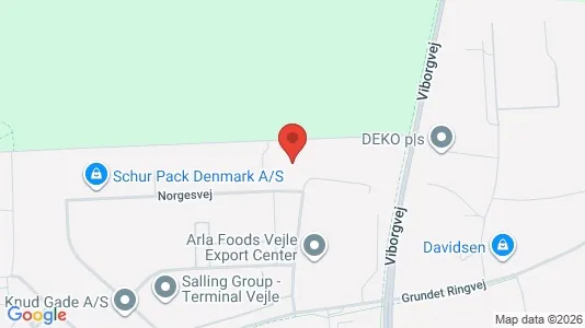 Erhvervsgrunde til salg i Vejle Centrum - kort over placeringen