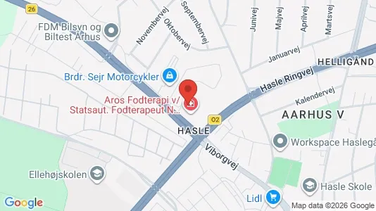 Kontorlokaler til leje i Århus V - kort over placeringen