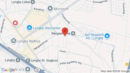 Kontorlokaler til leje i Kongens Lyngby - kort over placeringen