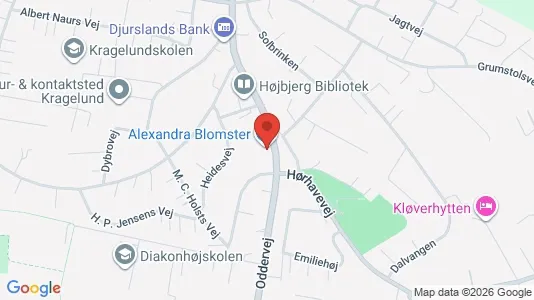 Kontorlokaler til leje i Højbjerg - kort over placeringen