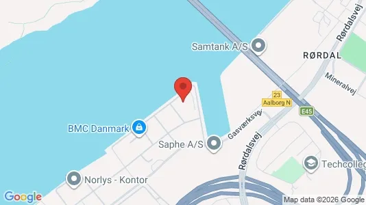 Lagerlokaler til leje i Aalborg Centrum - kort over placeringen