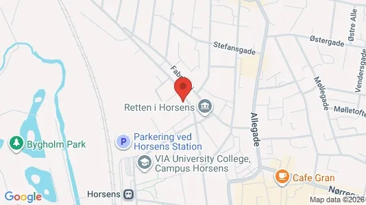 Kontorlokaler til leje i Horsens - kort over placeringen