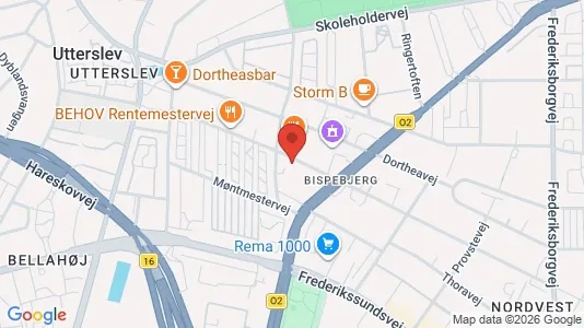 Kontorlokaler til leje i København NV - kort over placeringen