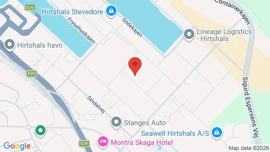 Lagerlokaler til salg i Hirtshals - kort over placeringen