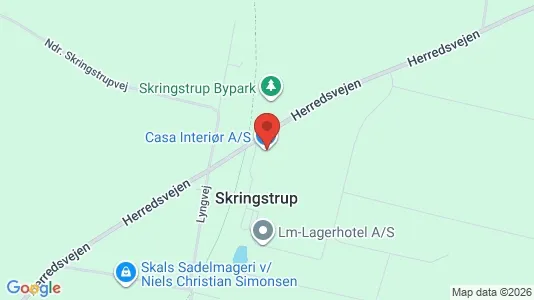 Lagerlokaler til leje i Skals - kort over placeringen