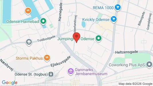 Kontorlokaler til leje i Odense C - kort over placeringen
