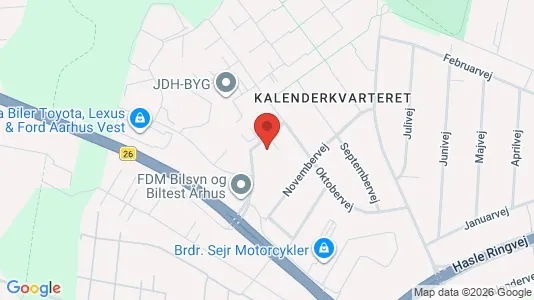 Kontorlokaler til salg i Århus V - kort over placeringen