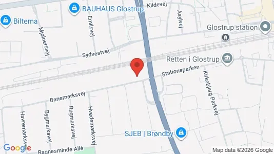 Kontorlokaler til leje i Glostrup - kort over placeringen