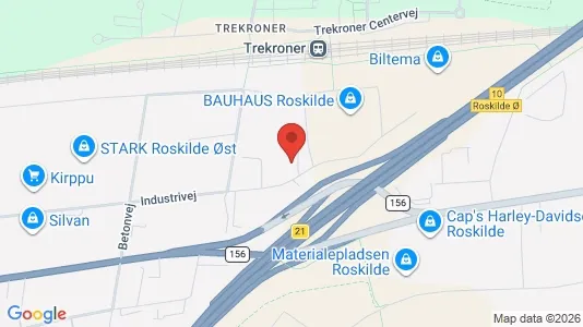 Kontorlokaler til leje i Roskilde - kort over placeringen