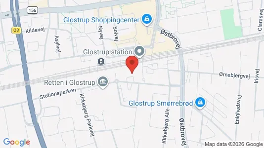 Kontorlokaler til leje i Glostrup - kort over placeringen