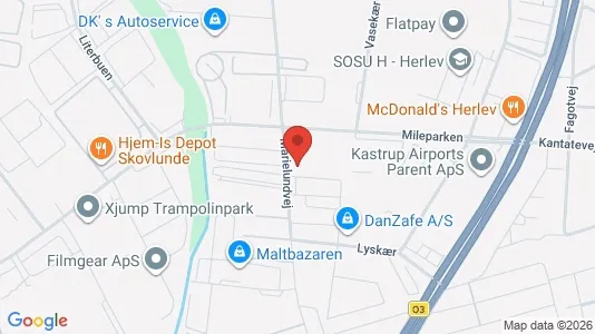 Kontorlokaler til leje i Herlev - kort over placeringen