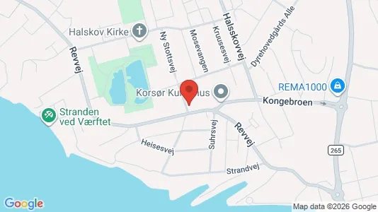 Boligudlejningsejendomme til salg i Korsør - kort over placeringen