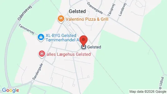 Kontorlokaler til leje i Gelsted - kort over placeringen