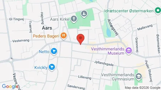 Erhvervslejemål til salg i Aars - kort over placeringen