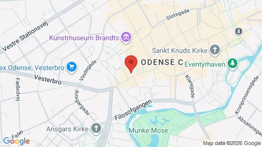 Kontorlokaler til leje i Odense C - kort over placeringen