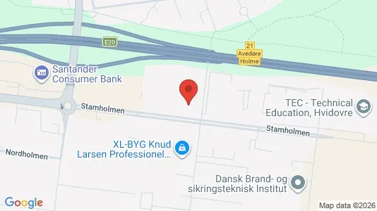 Erhvervsgrunde til leje i Hvidovre - kort over placeringen