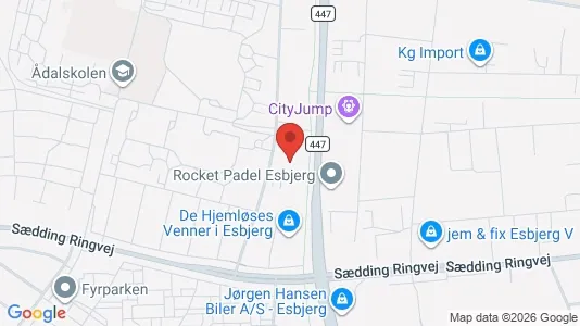 Kontorlokaler til salg i Esbjerg V - kort over placeringen