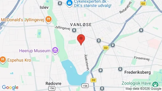 Butikslokaler til salg i Vanløse - kort over placeringen