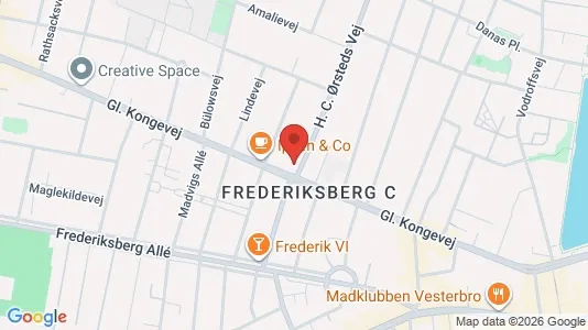 Kontorlokaler til leje i Frederiksberg C - kort over placeringen